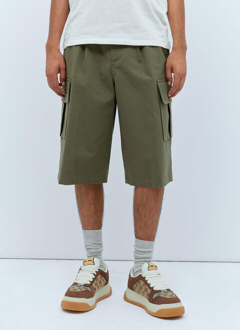 Moncler x Rick Owens Cargo Bermuda Shorts Black mcs0355014