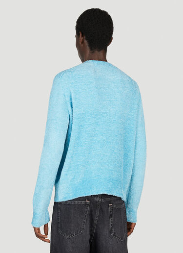 Acne Studios Face Patch Crewneck Sweater Blue acn0153058