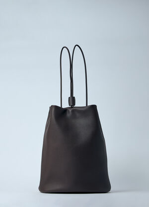 The Row Joe Leather Backpack Brown row0260039