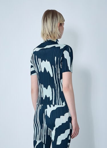 Pleats Please Issey Miyake Pleated Top Blue plp0261001