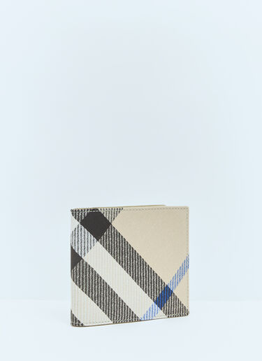 Burberry 格纹双折钱包 卡其色 bur0156023