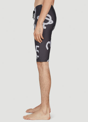 Vivienne Westwood Graphic Print Swim Bermudas Black vvw0152009