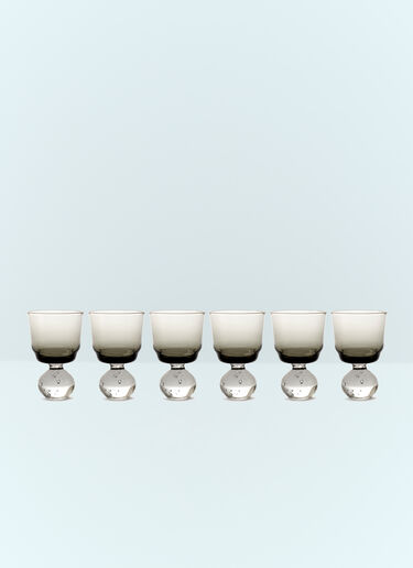 Serax Set Of Six Small Eternal Snow Stemmed Glasses Grey wps0691556