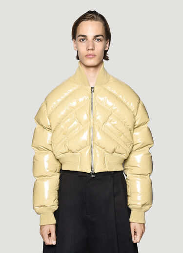 Bottega Veneta Leather Padded Jacket in Beige | LN-CC®