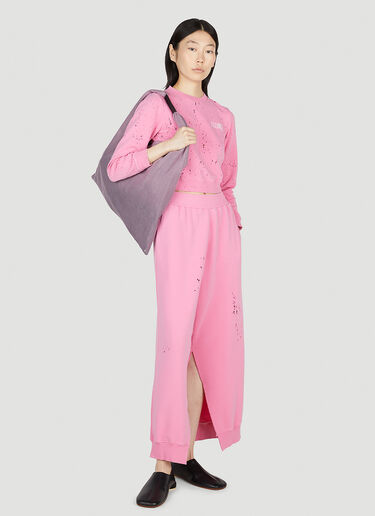 MM6 Maison Margiela Distressed Sweatshirt Pink mmm0252005