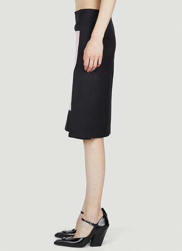 Raf Simons Panelled Midi Skirt Black raf0252005