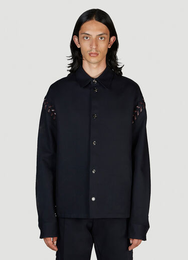 Bottega Veneta 编织外套式衬衫 藏蓝色 bov0151036