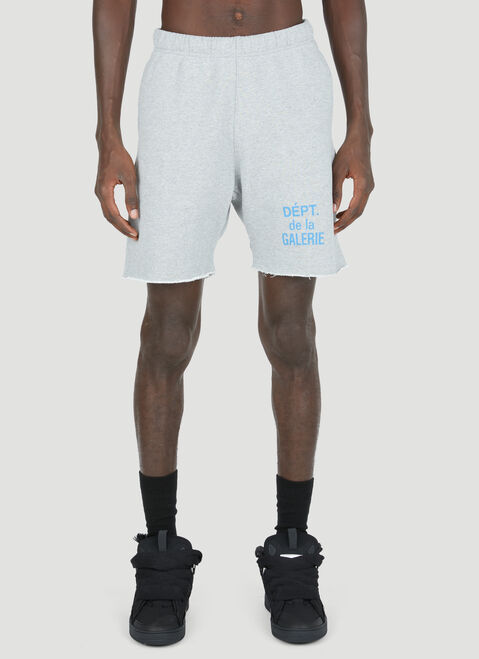 Gallery Dept. French Logo Print Sweat Shorts White gdp0152009