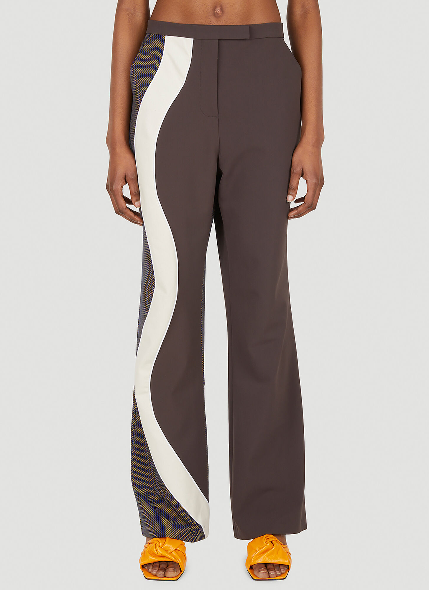 Shop Ahluwalia Expressive Tailored Pants In Brown