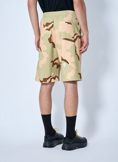 LN-CC® - Bott: Camo Sweat Shorts - Beige Bott Camo Sweat Shorts Beige bot0165015