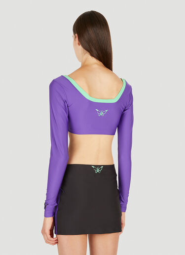 Puma x Dua Lipa Colour Block Long Sleeve Top Purple pdl0250013