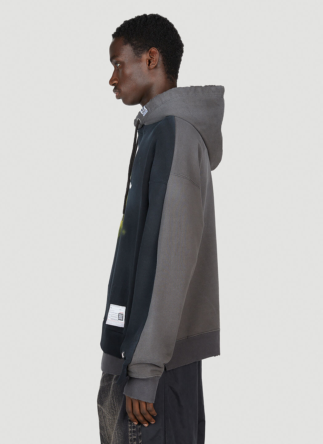 Maison Mihara Yasuhiro Men's' x Champion Combined Hooded Sweatshirt in  Black | LN-CC®