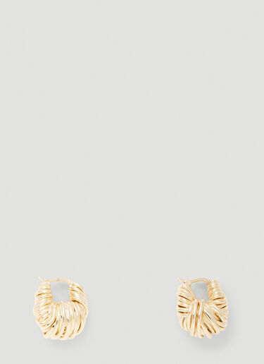 Bottega Veneta Twisted Hoop Earrings Gold bov0253091