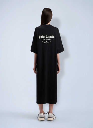 Palm Angels Milan LA Maxi T-shirt Dress Black pma0264196