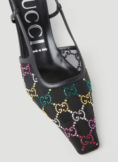 Gucci GG Embellished Kitten Heels Black guc0253107