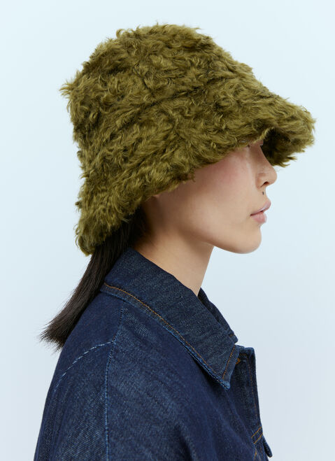 Max Mara Mohair Bucket Hat Beige max0254085