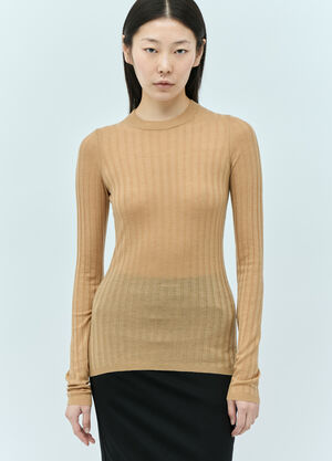 Acne Studios Ribbed Wool Sweater Green acn0258003