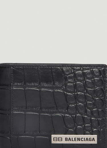 Balenciaga プレート二つ折り財布 ブラック bal0146011
