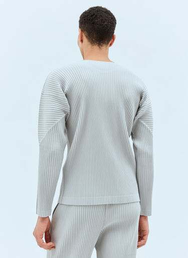 Homme Plissé Issey Miyake Pleated Long-Sleeve Top Grey hmp0158006