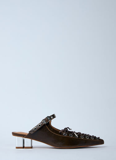GANNI Eyelet Mules Black gan0260022