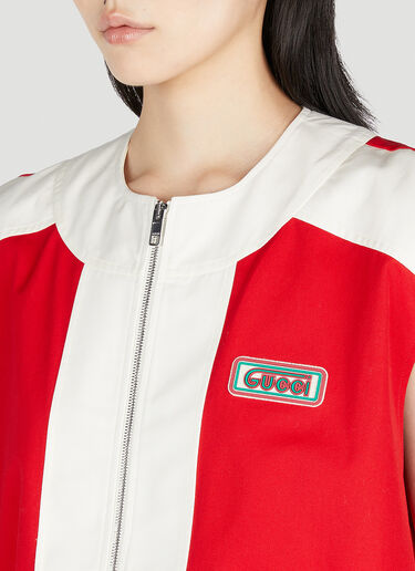 Logo Patch Gilet Track Jacket Gucci Logo Patch Gilet Track Jacket Red guc0253041