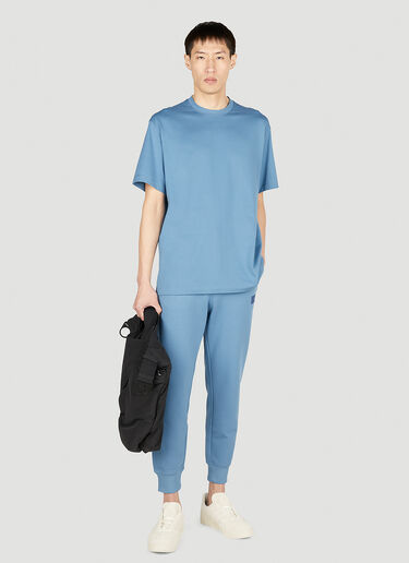 Y-3 Logo Print Track Pants Blue yyy0152009