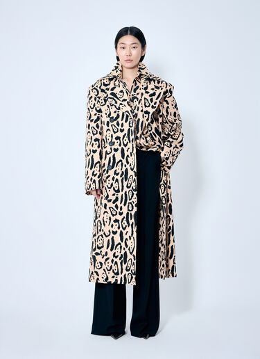 Sportmax Animal-Print Shirt Beige spx0259003