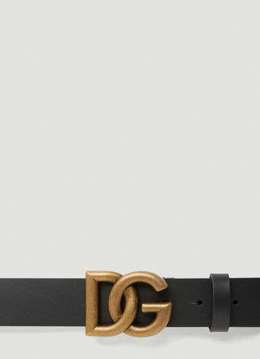 Dolce & Gabbana Logo Plaque Belt Black dol0149040