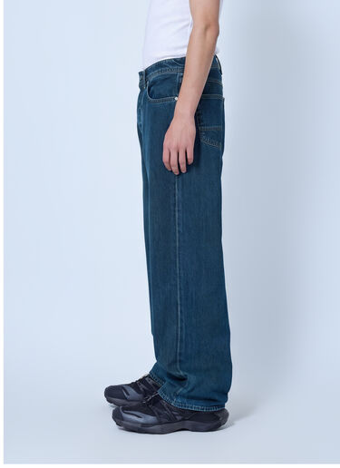 LN-CC® - Stone Island: Five-Pocket Wide-Leg Denim Jeans - Blue Stone Island Five-Pocket Wide-Leg Denim Jeans Blue sto0165110