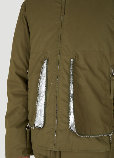 Helmut Lang 코튼 나일론 퍼퍼 재킷 카키 hlm0147003