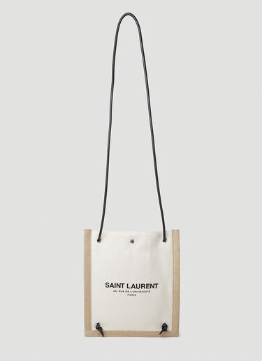 Saint Laurent Universite Flat Crossbody Bag Natural sla0151079