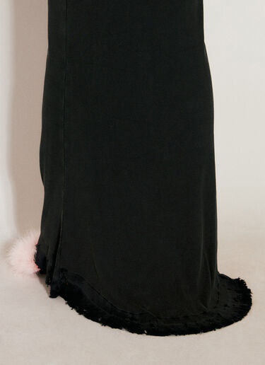 Balenciaga Lingerie Maxi Rib Dress Black bal0256001