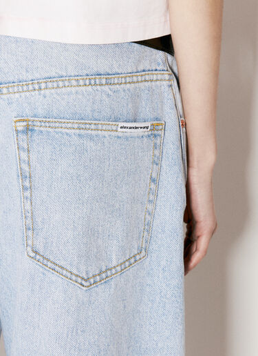 Alexander Wang Ballon-Jeans mit Ledergürtel Blau awg0255016