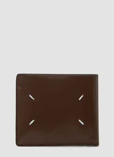 Maison Margiela Four-Stitch Bi-Fold Wallet Brown mla0143052