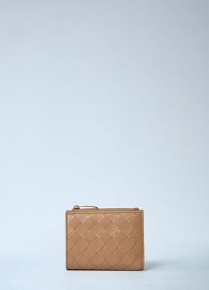 Bottega Veneta Small Bi-Fold Intrecciato Wallet Beige bov0262024