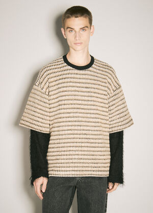 Song for the Mute Double-Layered Sleeves Sweater Beige sfm0158008