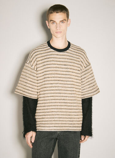 Song for the Mute Double-Layered Sleeves Sweater Beige sfm0158008