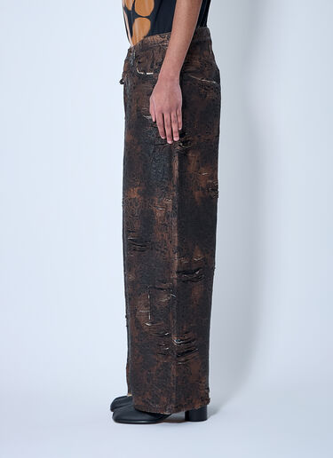 Acne Studios 2023 印花牛仔裤  棕色 acn0160001