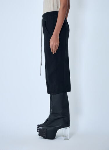 Rick Owens Elasticated Midi Skirt Black ric0263032