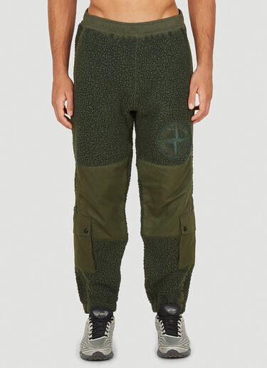 Stone Island 拼色泰迪运动裤 绿色 sto0150033