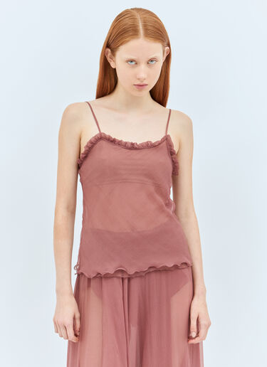 Chloé Ruffled Camisole Top Pink chl0258003