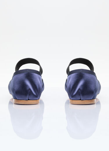 Miu Miu Satin Ballerina Flats Blue miu0257019