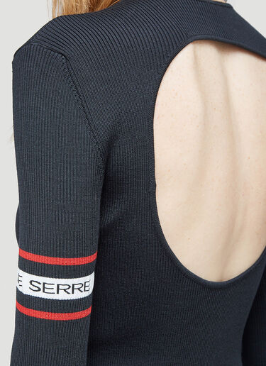 Marine Serre Open-Back Ribbed Sweater Black mrs0246015