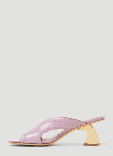 Dries Van Noten Sculptured Heel Mules Purple dvn0253008