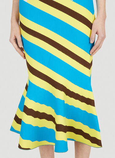 JW Anderson 单肩条纹中长连衣裙 蓝 jwa0247014