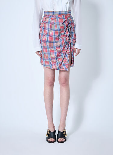 Vivienne Westwood Check Mini Skirt Red vvw0260003