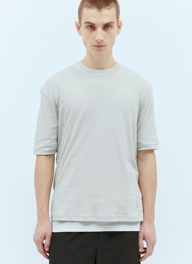 Jil Sander+ レイヤード Tシャツ グレー jsp0156003