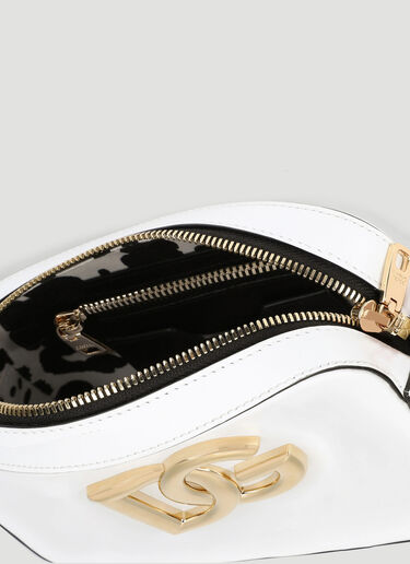 Dolce & Gabbana 3.5 Logo Plaque Shoulder Bag White dol0247069