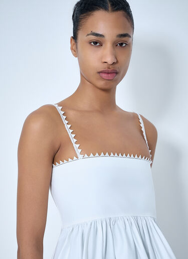 Peplum Top with Zigzag Trim Jacquemus Peplum Top with Zigzag Trim White jac0264012