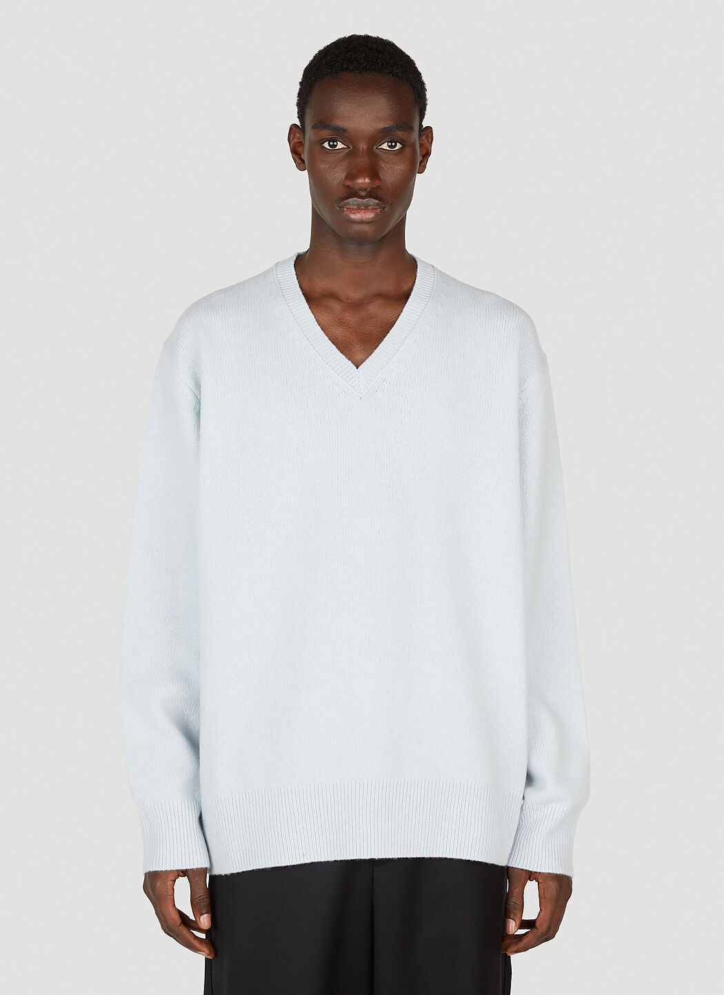 Acne Studios V Neck Sweater in Light Blue LN CC